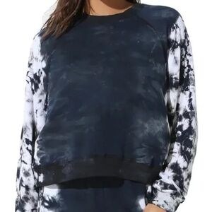 ELECTRIC & ROSE Presley Tie Dye Sweatshirt in Onyx/Cloud
